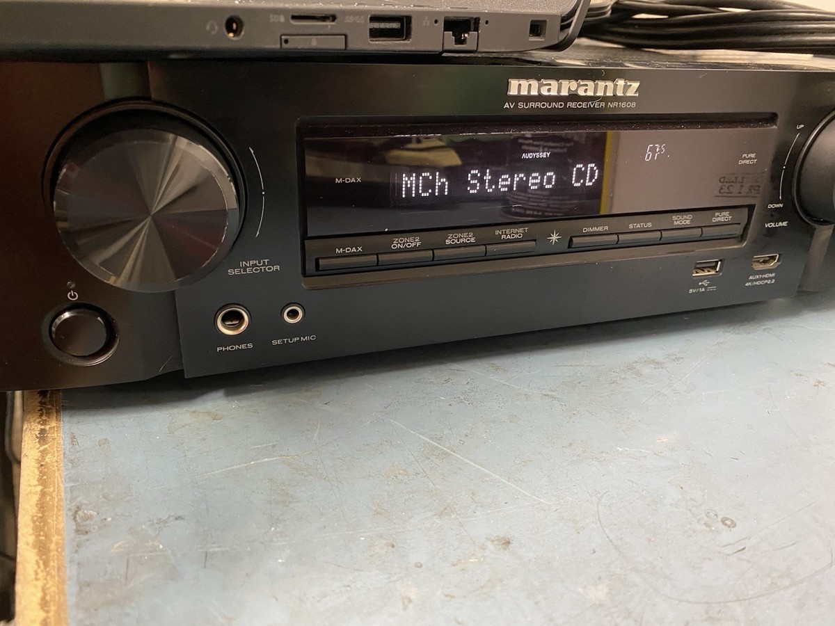 Marantz NR1608 Theater Receiver w/ Remot - Powers on - FOR REPAIR