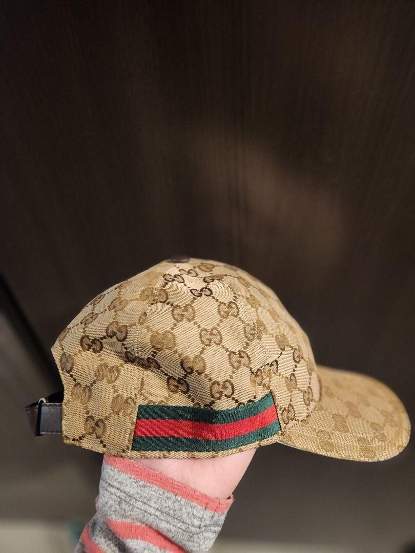 GUCCI Authentic Gucci cap Men's M size cap hat khaki from Japan | eBay