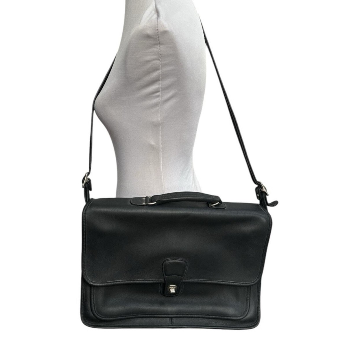 Coach Vintage Leather Metropolitan Brief Laptop Bag Black | eBay