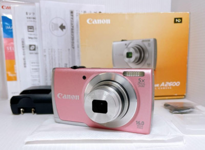 N-MINT wz/Box&SD card] Canon PowerShot A2600 Pink 16.0MP 5x Zoom