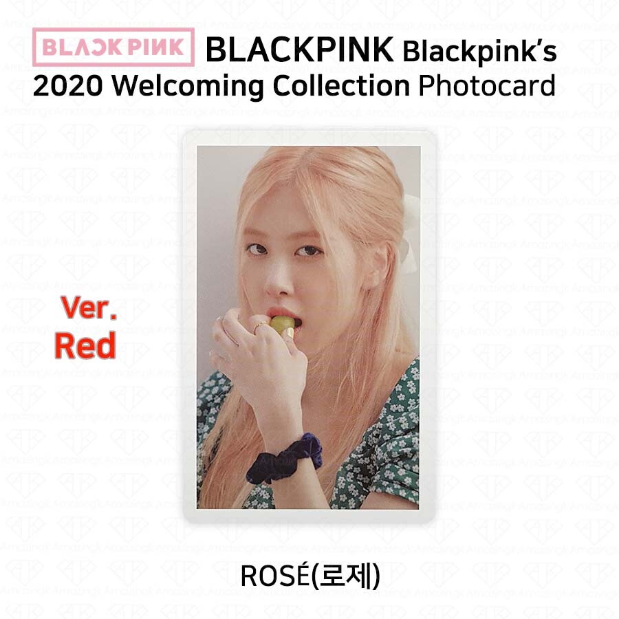 BLACK PINK's 2020 Welcoming Collection Photocard Black Red Version