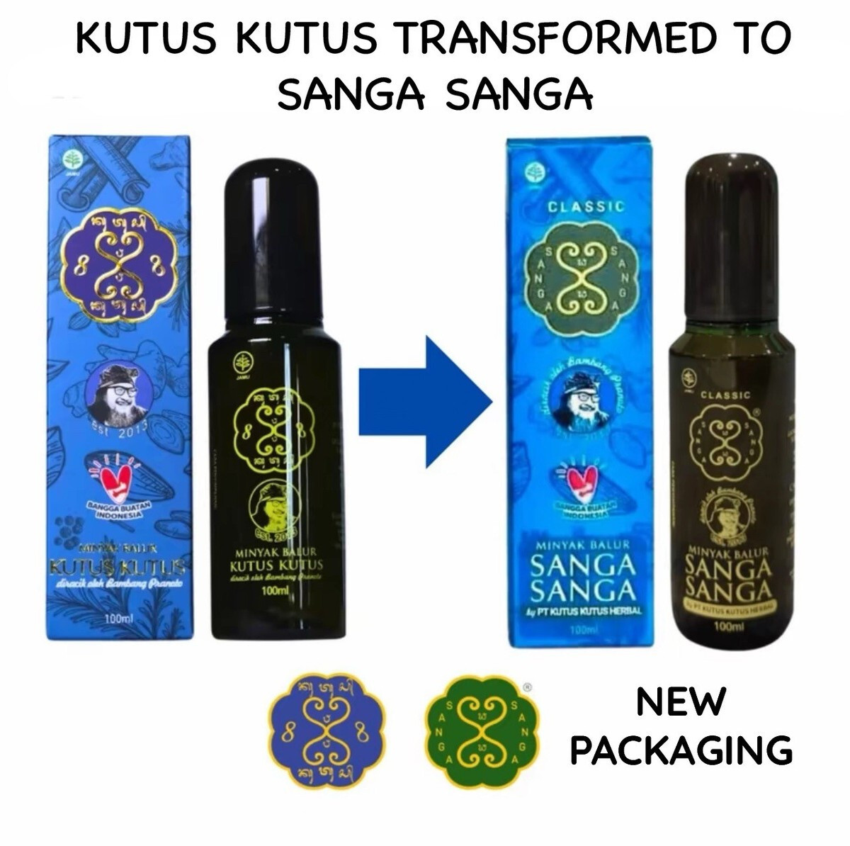 Original Kutus Kutus Bali Oil 100ml - Balinese Herbal, Sanga Sanga