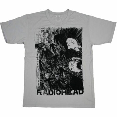 Radiohead Scribble Grey T-Shirt NEW OFFICIAL | eBay