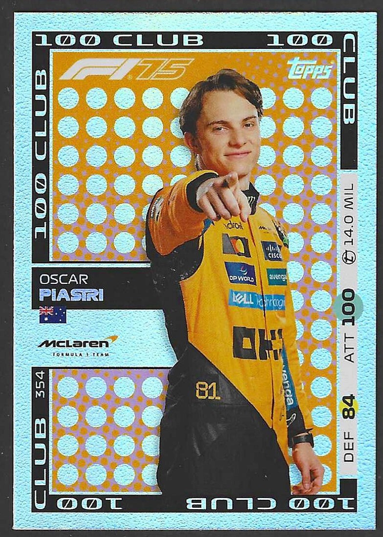 2025 Topps Turbo Attax #354 Oscar Piastri 100 Club | eBay