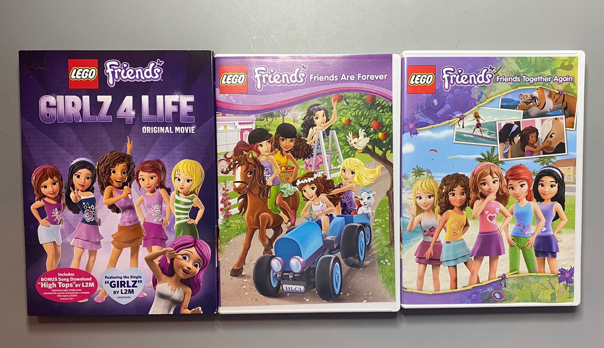 Lego Friends DVD Lot - Girlz 4 Life, Friends Are Forever, Friends