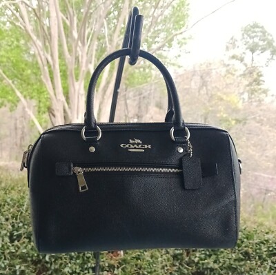 Coach Rowan SMALL F79946 Black Leather Satchel | eBay