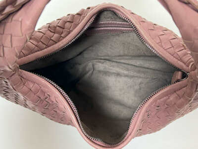 Bottega Veneta Intrecciato Leather One Shoulder Bag Light Purple