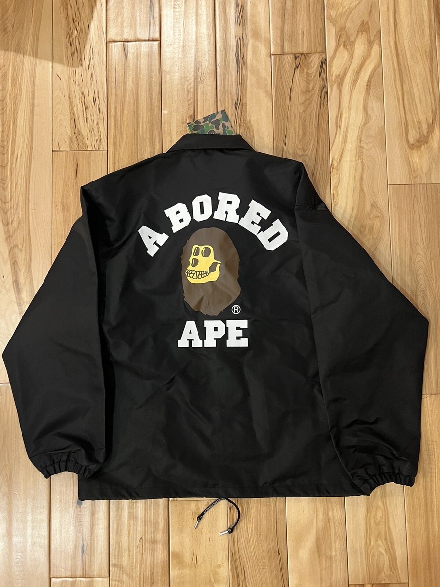 BAYC x BAPE Bored Ape Yacht Club Coach Jacket Black Size Large | eBay