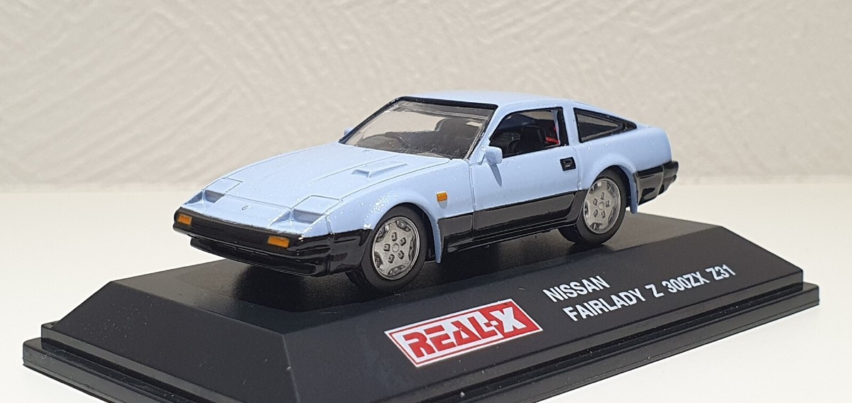 Real-X 1/72 NISSAN FAIRLADY Z 300ZX Z31 BLUE/BLACK diecast car