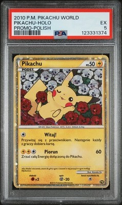 2010 POKEMON PIKACHU WORLD PROMO POLISH PIKACHU-HOLO PSA 5 | eBay