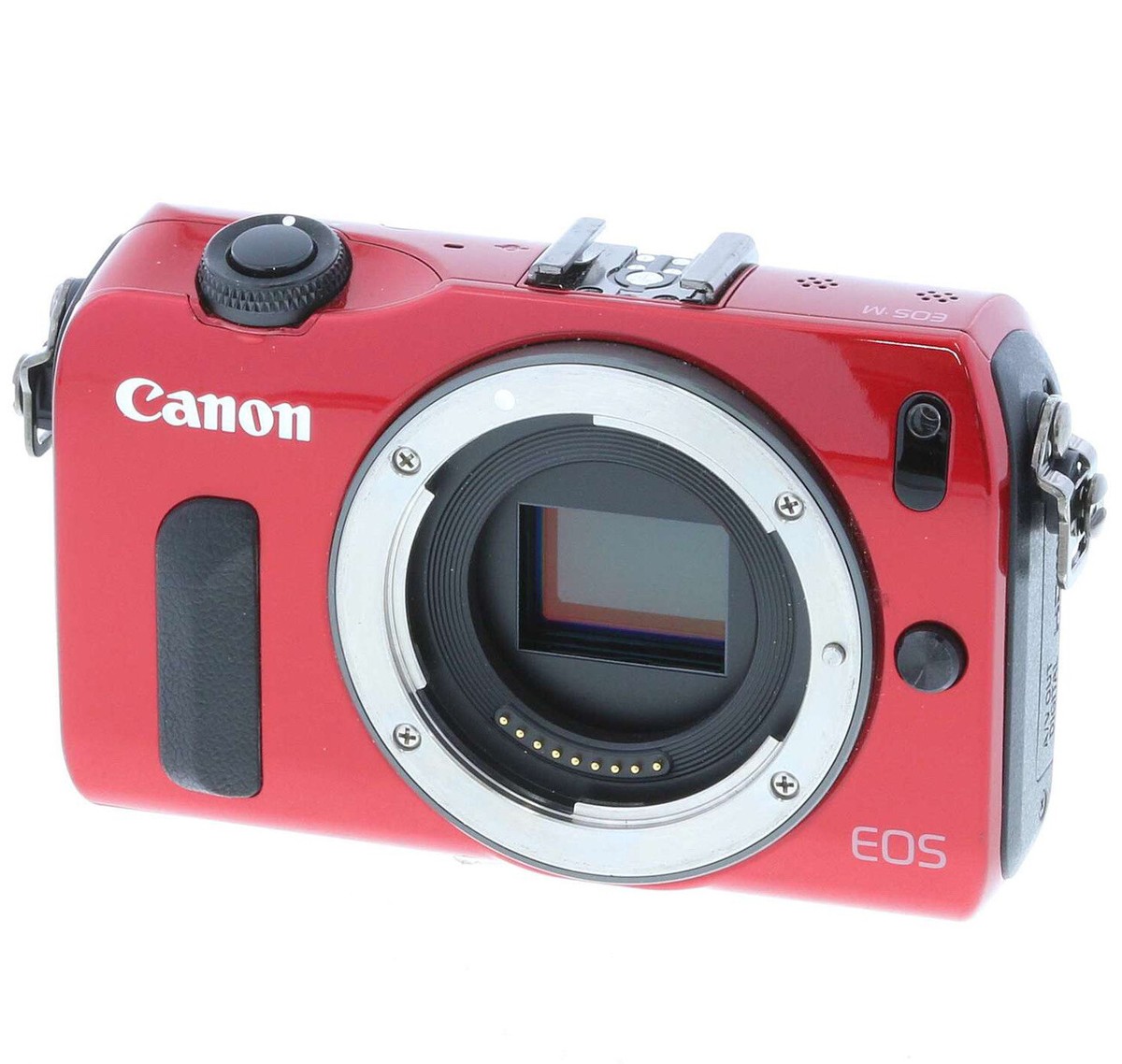 Canon EOS M Compact System Camera Body Red set W. 90EX Flash Made