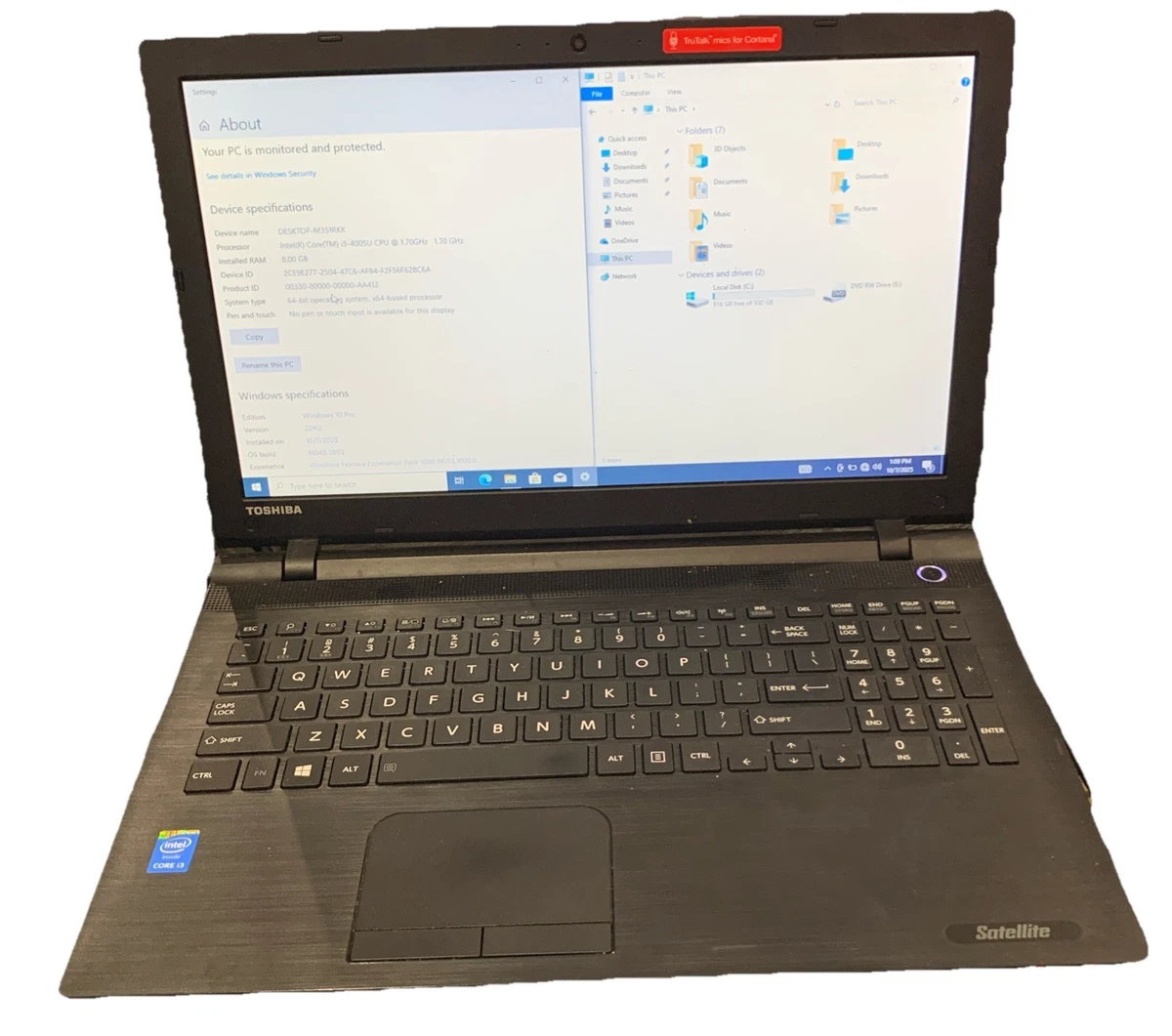 TOSHIBA PC i3-8130u 8GB 256GB TOSHIBA PC i3-8130u 8GB 256GB