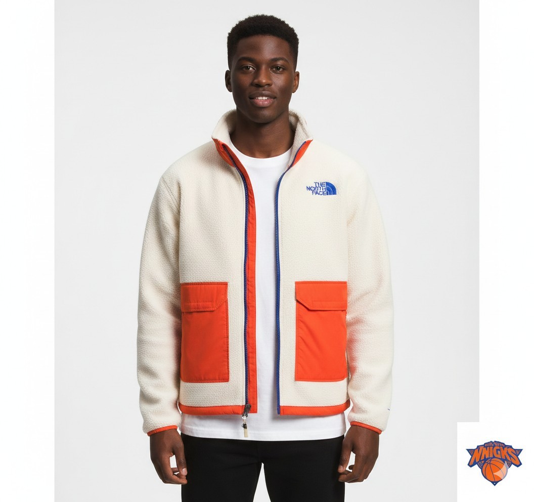 The North Face Color Block Mets Oilers Knicks FullZip Soft Fleece