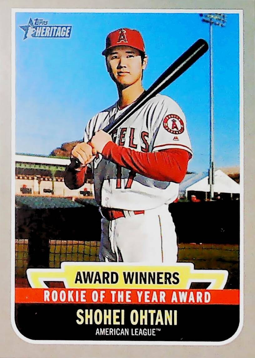 2019 Topps Heritage Shohei Ohtani Rookie Of The Year Los Angeles