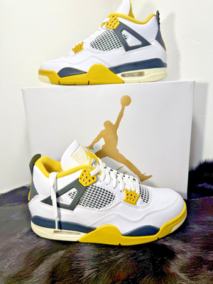 Nike Air Jordan 4 Retro Vivid Sulfur Yellow OG AQ9129-101 Mens
