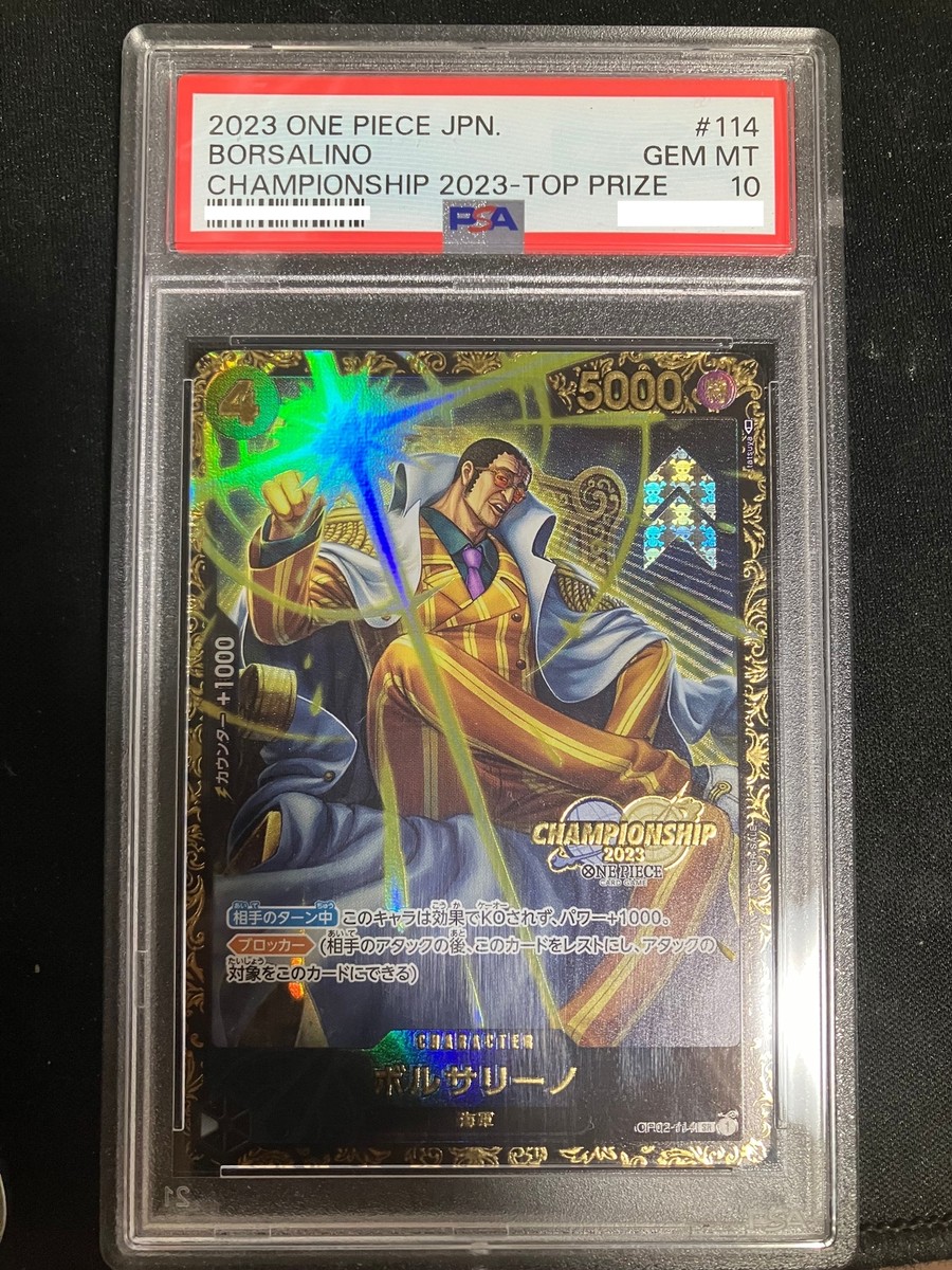 PSA 10 Borsalino OP02-114 SR Championship 2023 Top Prize One Piece