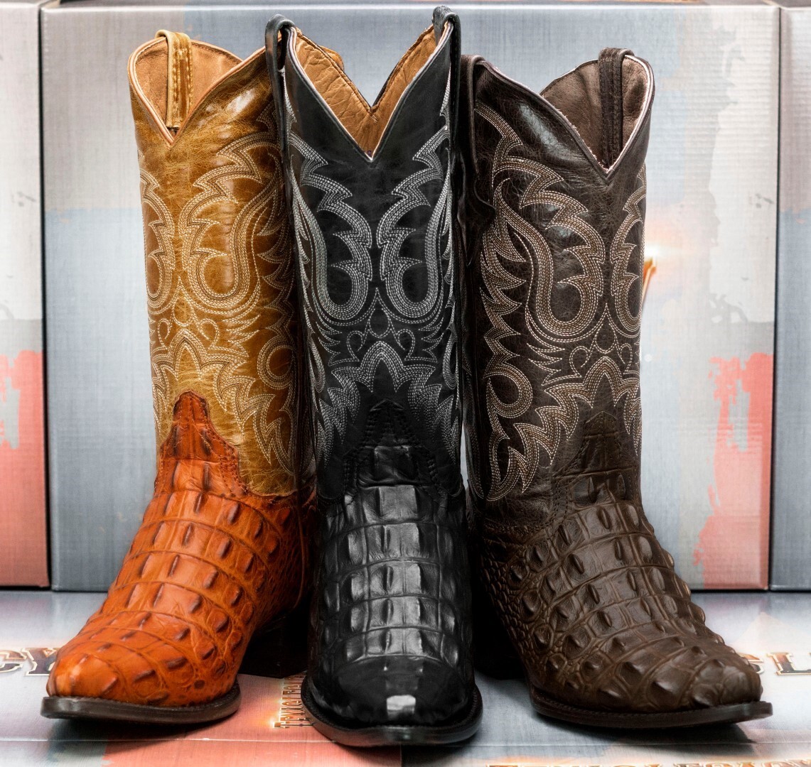 Mens Crocodile Boots Rodeo Cowboy Western Back Cut Pattern Genuine