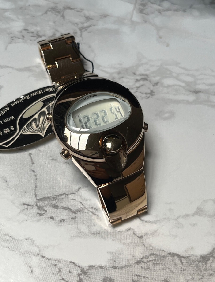 RARE VINTAGE 90S ALBA BY SEIKO SPOON INGOT DIGITAL WATCH UNISEX