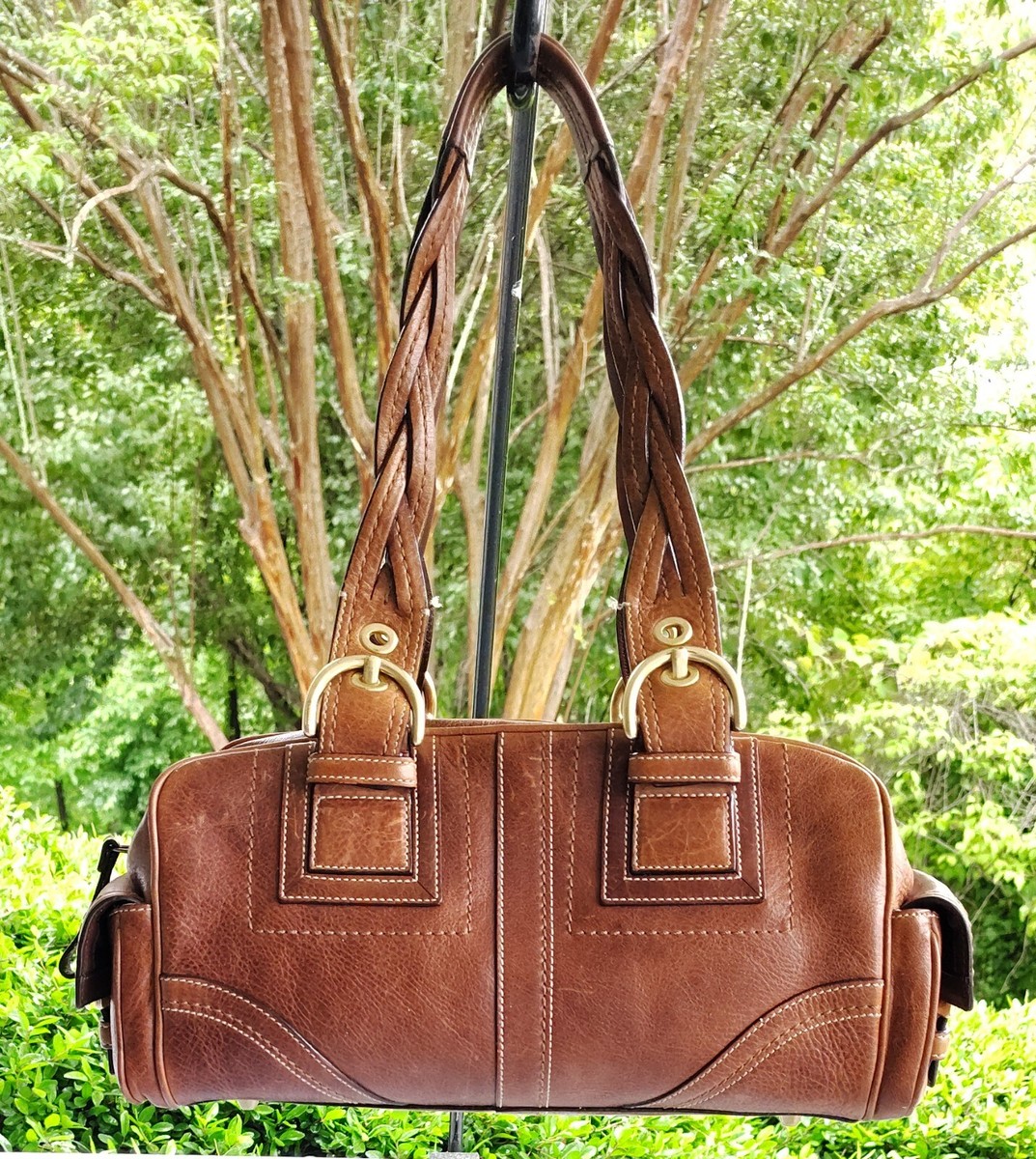 Coach SMALL 10048 Vintage Mia Soho Y2K Tobacco Brown Leather