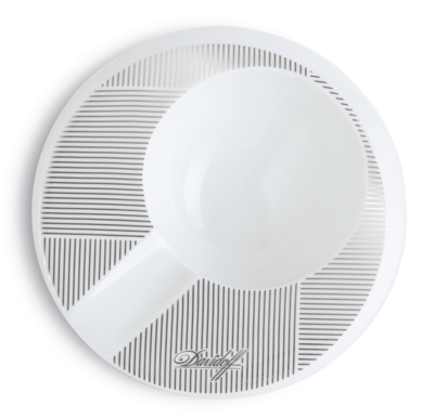 Davidoff White & Silver Cigar Porcelain Ashtray by Limoges