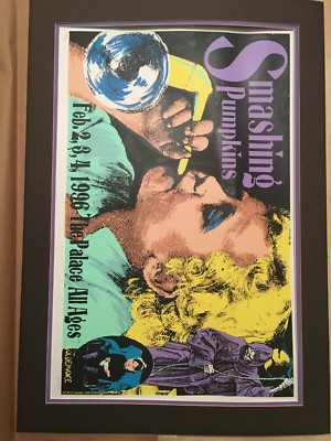 MINT 1996 Kozik Smashing Pumpkins Matted Poster Signed+Numbered