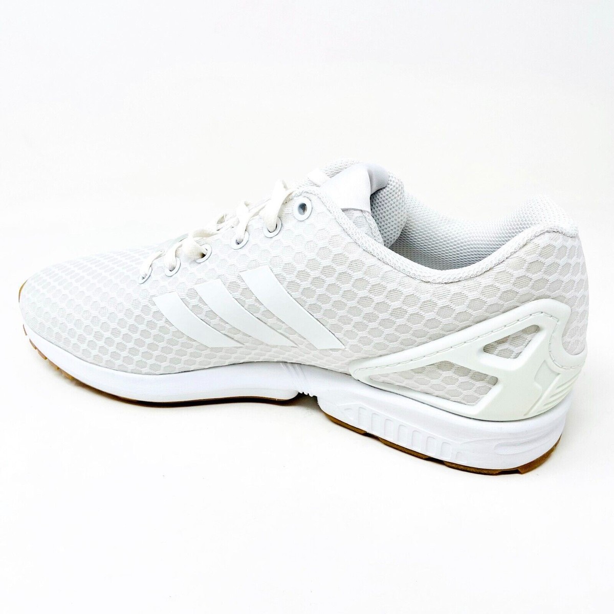 Adidas Originals ZX Flux Torsion White Gum Mens Running Shoes