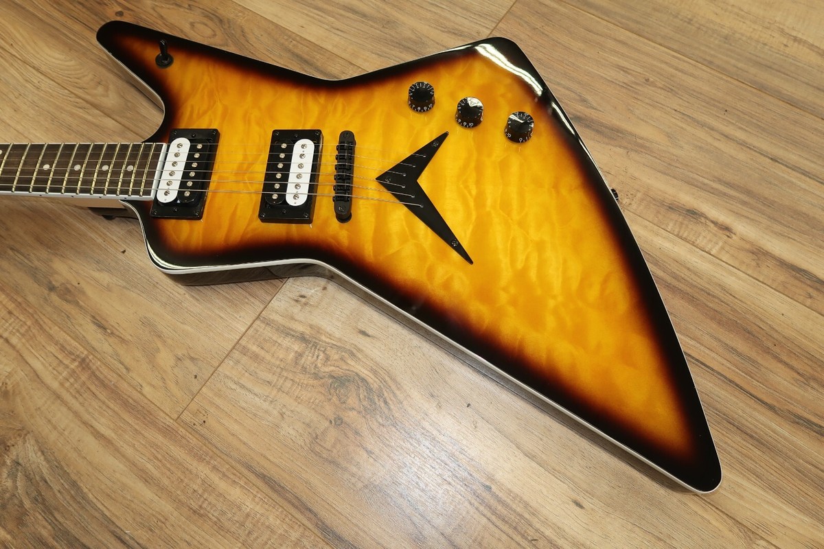 Dean Guitars 6 String ZX Quilt Maple Electric Guitar, Trans