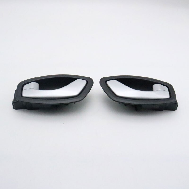 Pair Black Front Rear Left Right Interior Door Handle For Renault