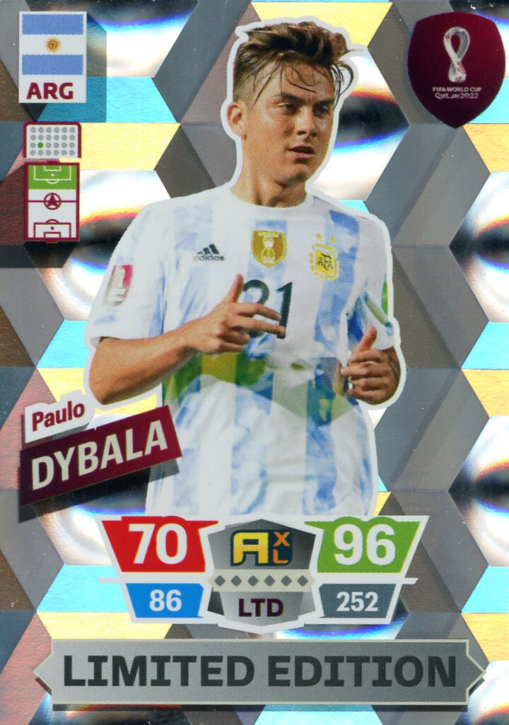 Panini World Cup WM 2022 Trading Card Paulo Dybala - Limited