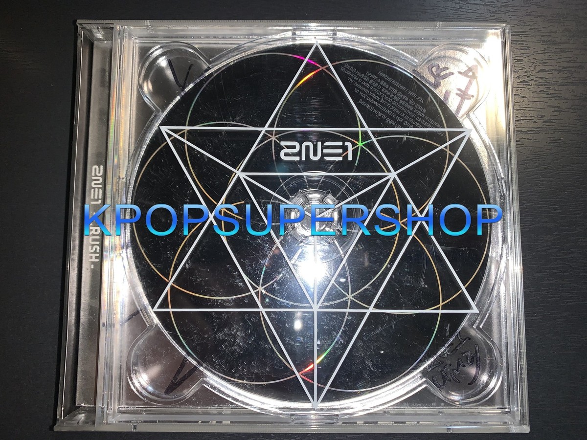2NE1 New Album Crush Black Ver Autographed Signed CD Photobook