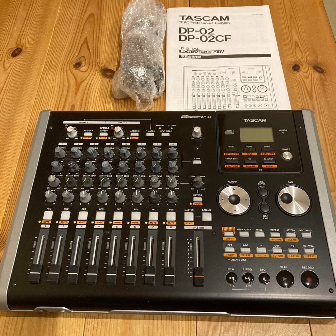 Tascam DP-02 Digital Portastudio Multitrack Recorder Black AC