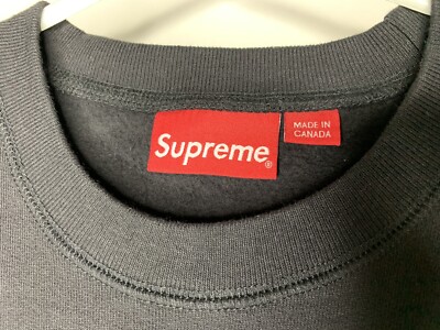 Supreme Sup Logo Crewneck Black FW13 Box Logo Tnf Relief Red