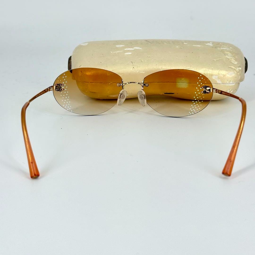 Chanel 4013 Rimless Sunglasses yellow gradient Coco Mark w/Case | eBay
