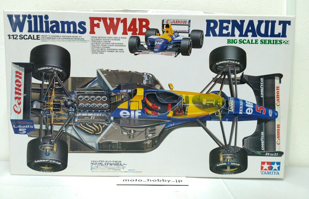 TAMIYA 1/12 WILLIAMS FW14B RENAULT Big Scale Model Kit 12029 Nigel