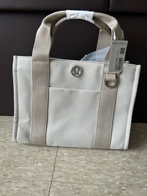 NWT Lululemon Two Tone Canvas Tote Bag Purse Mini 4.5L MOJAVE TAN