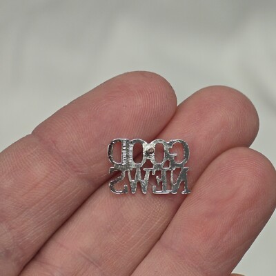 Tiffany & Co. 925 Sterling Silver Good News Pin / Tie Tack | eBay