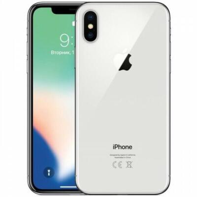 Apple iPhone X - 64GB - Silver (GSM Unlocked) A1901 *New, Original