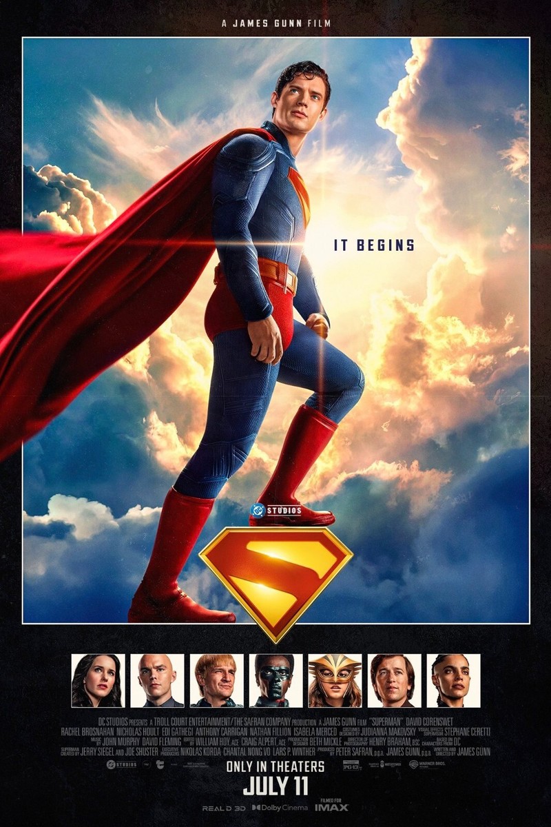 2025 Superman Movie Poster 11X17 Clark Kent Lois Lane DC David