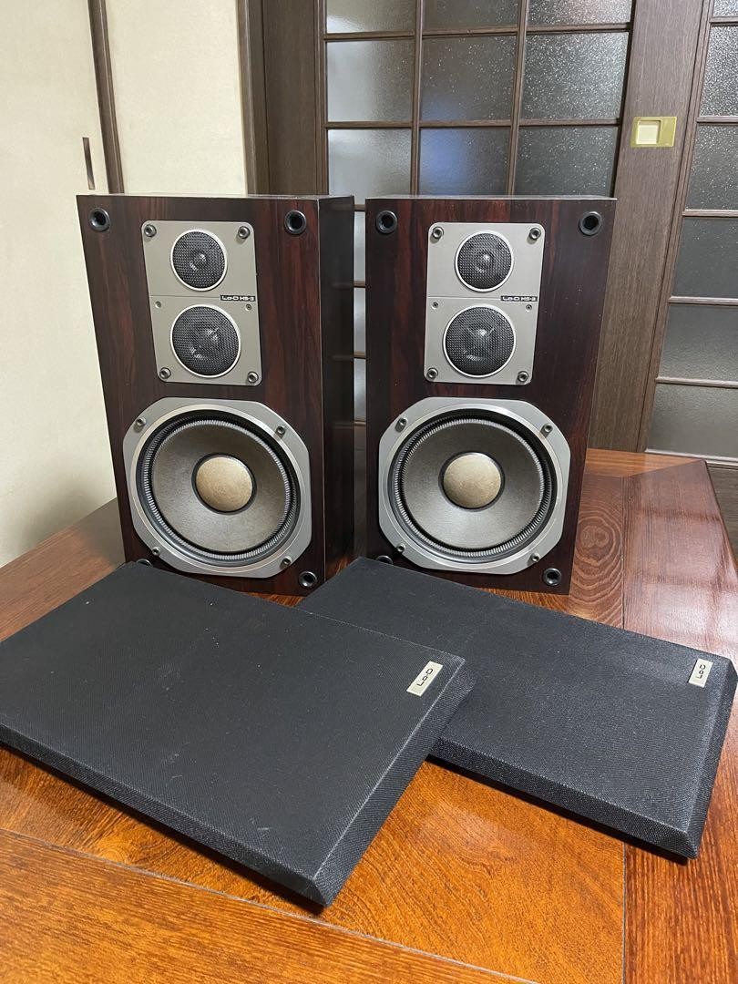 Lo-D HS-3 Hitachi Speakers 3-Way 6Ω 80W 90dB 43Hz–30kHz Vintage