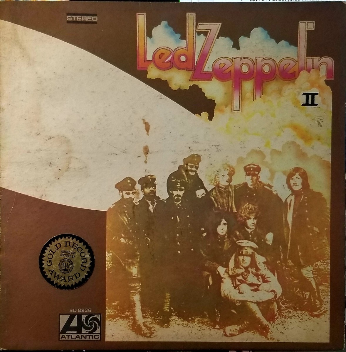 LED ZEPPELIN II LP 1969 Atlantic SD 8236 RL SS, with no Robert