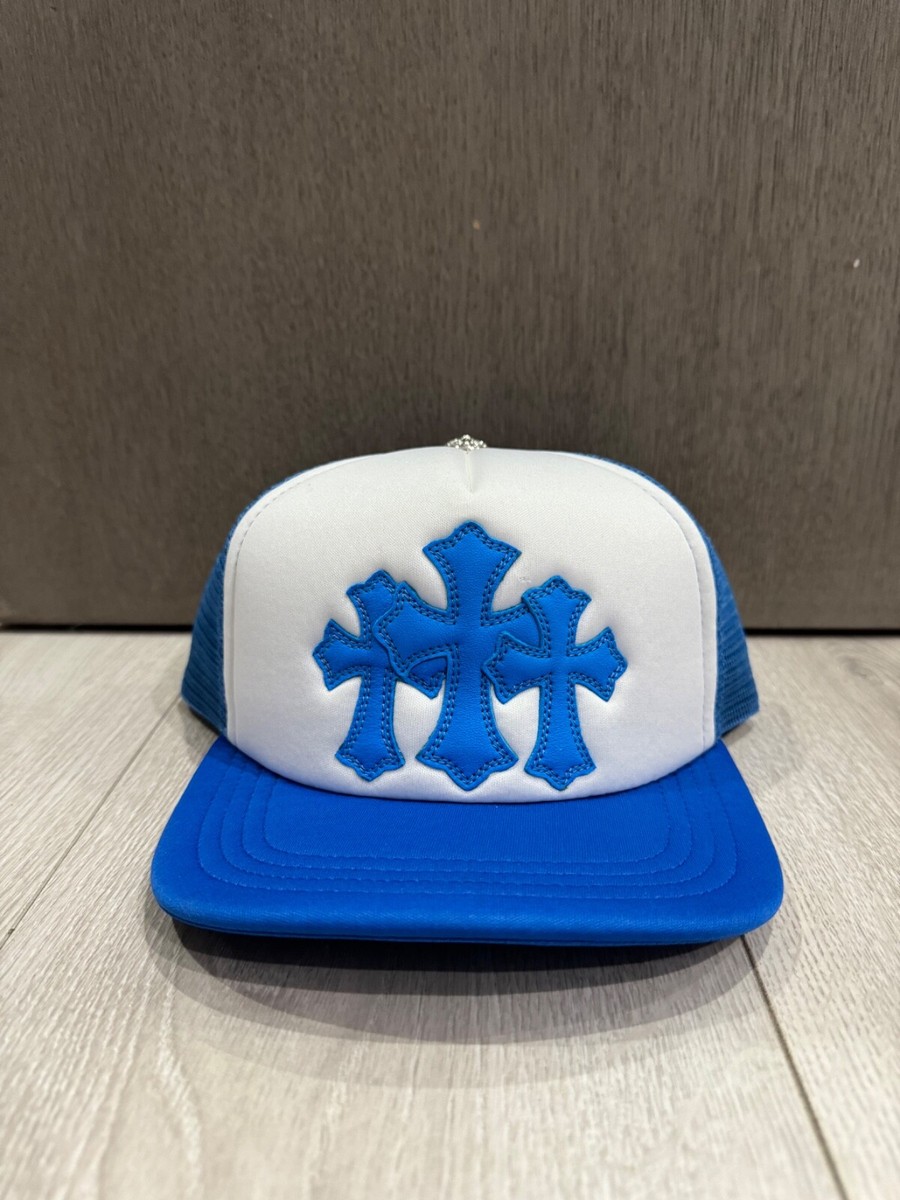 CHROME HEARTS CROSS PATCH TRUCKER BLUE | eBay