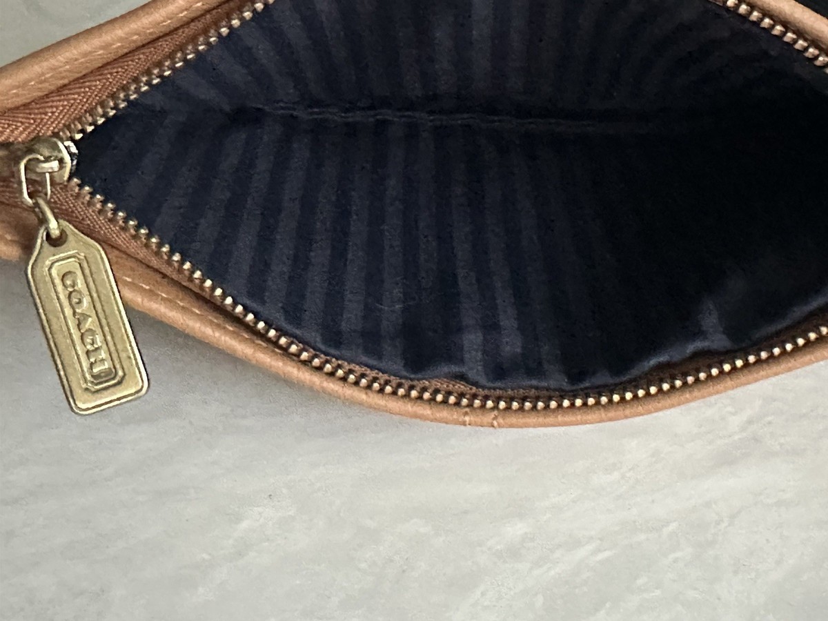 COACH VINTAGE SONOMA WHEAT NATURAL GRAIN LEATHER ZIP COSMETIC