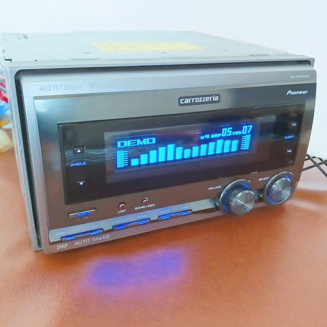 Pioneer Carrozzeria FH-P070MD 2DIN Car Audio CD MD DSP Used Tested