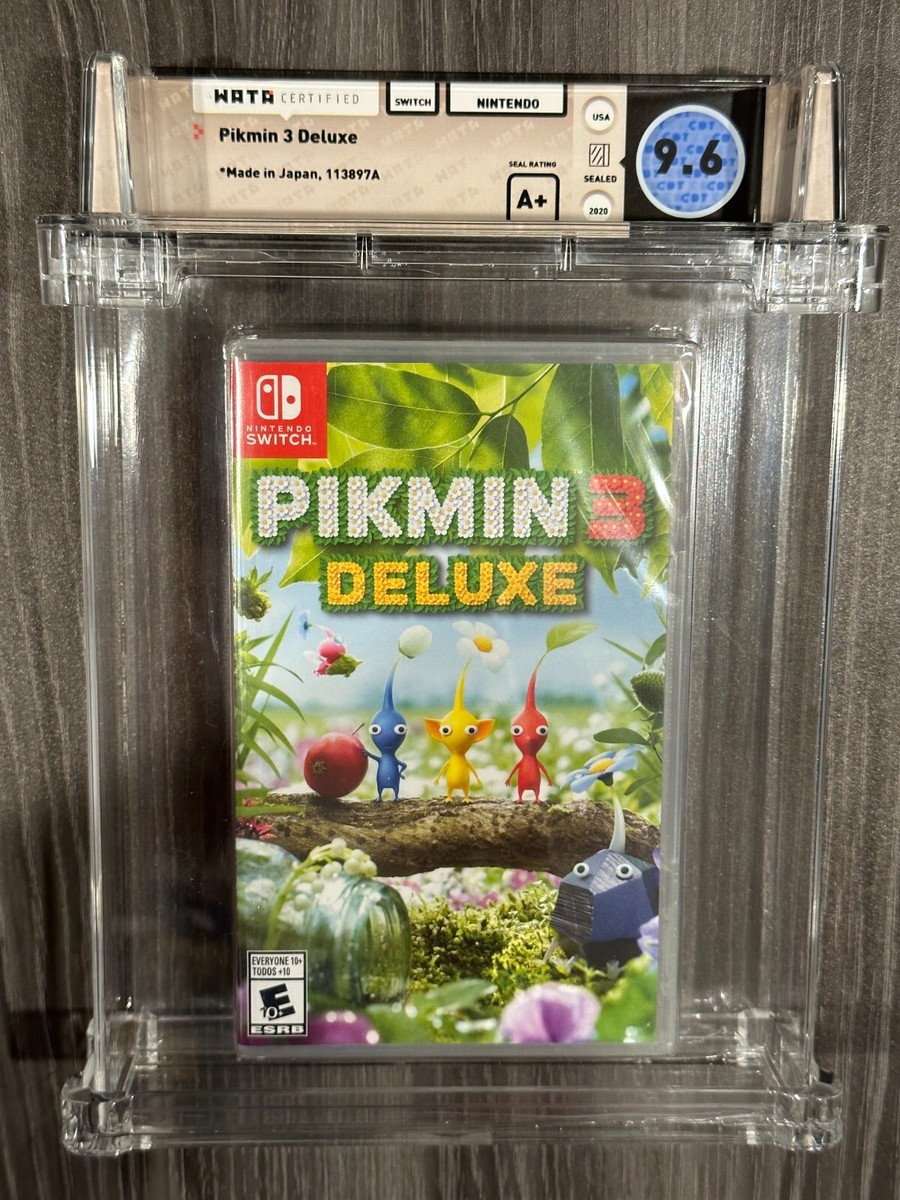 Pikmin 3 Deluxe Nintendo Switch, New and Sealed GRADED WATA 9.6/A+