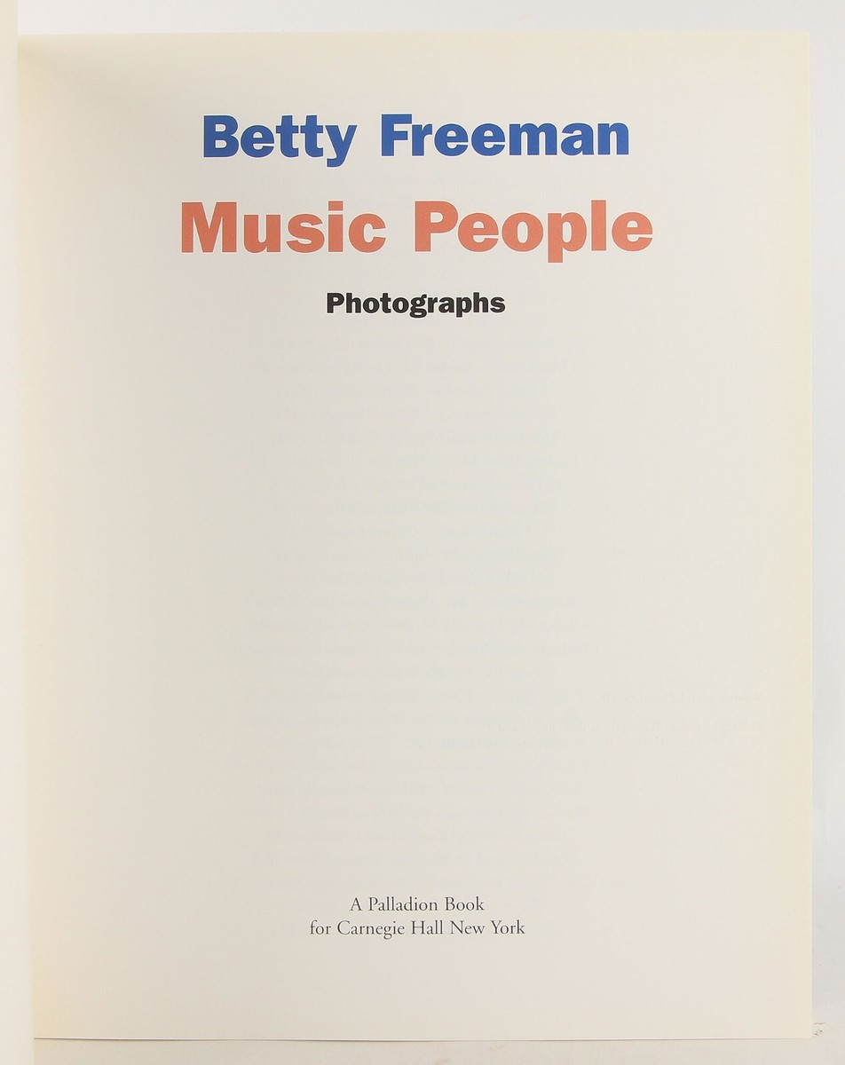 Photographer Betty Freeman Music People: Photographs Carnegie Hall