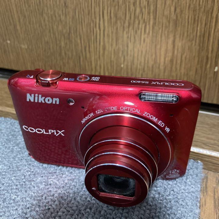 Nikon COOLPIX S6400 Digital Camera Glossy Red Touch Panel Optical