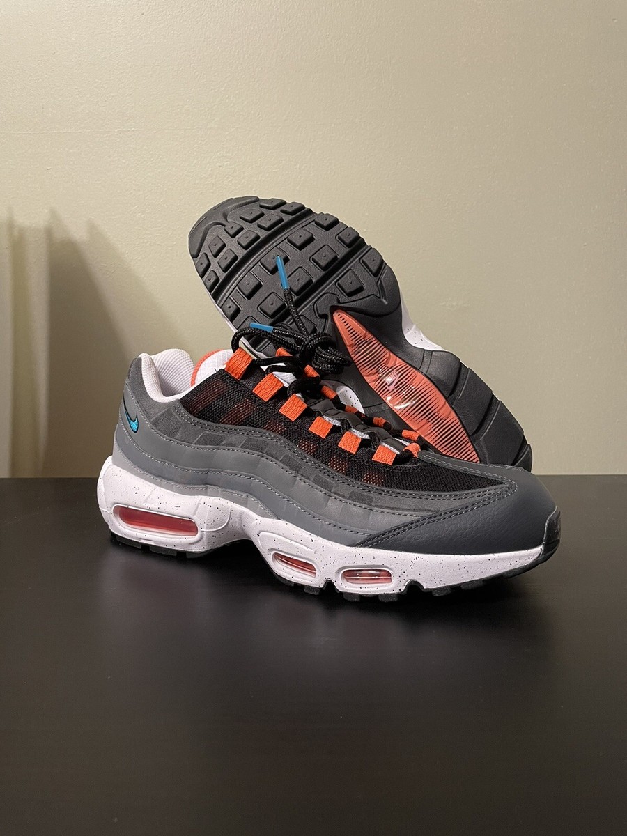 Nike Air Max 95 Men Size 8.5 'Black Speckled' Gray White Orange