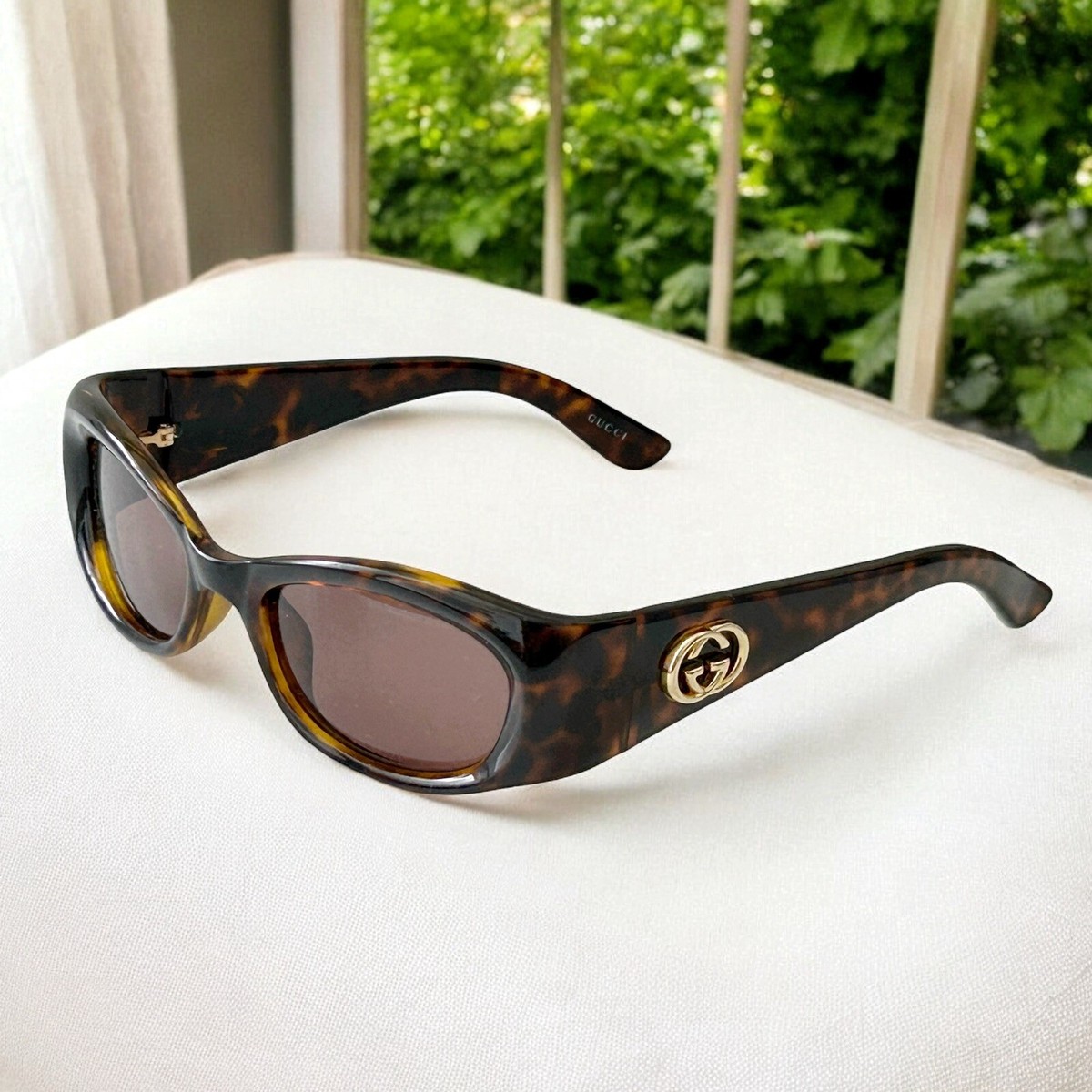 GUCCI Vintage 2000 Y2K Tortoiseshell GG 2968/S Sunglasses With