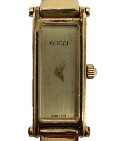 GUCCI 1500 Quartz Women's Watch Gold Dial Analog Swiss Made