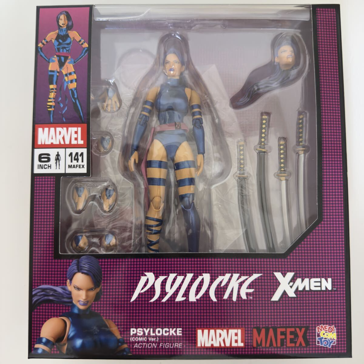 MAFEX Psylocke Comic Ver. No.141 X-Men Medicom Marvel Action